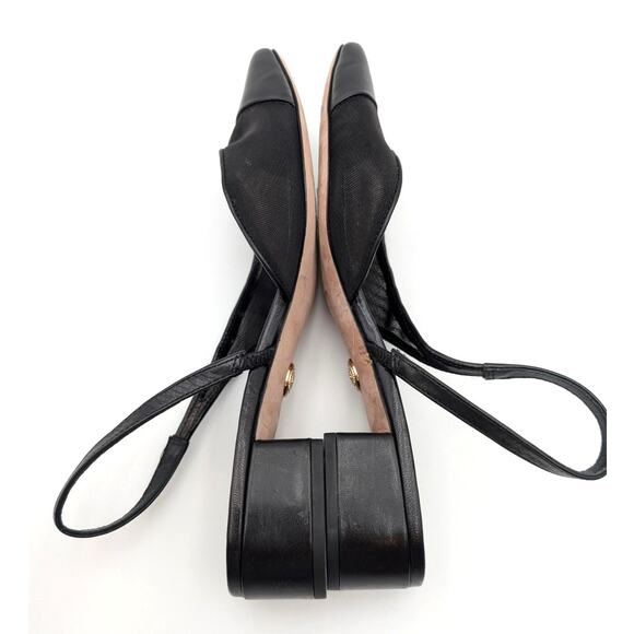 Veronica Beard Cecile Sling Mesh Slingback Pumps Women's Black Size US10M EU41 - Picture 6 of 12